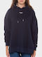 Fergie Lang Damen Sweatshirt Kapuzen Blau