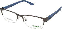 PUMA Herren Metallisches Brillengestell Braun P...