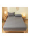 SpitiBazaar Sheet King Size with Elastic 180x200+30cm. Gray