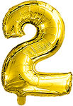 Balloon Foil Number 2 Gold