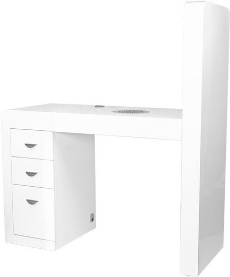 Masa de Manichiură Colector de Praf pentru Unghii 310 Alb Stânga