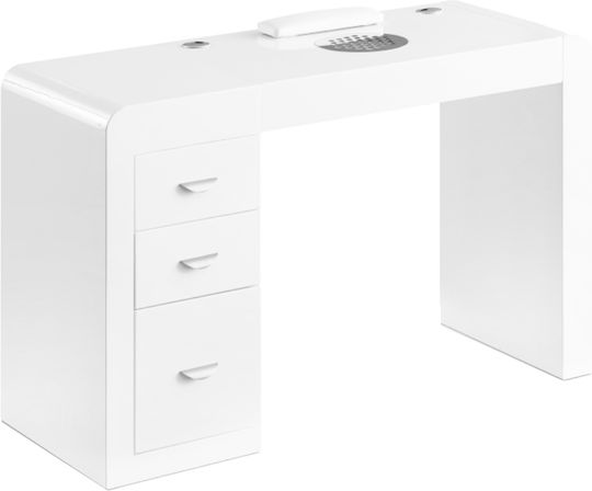 Manicure Table Nail Dust Collector 312 White Right