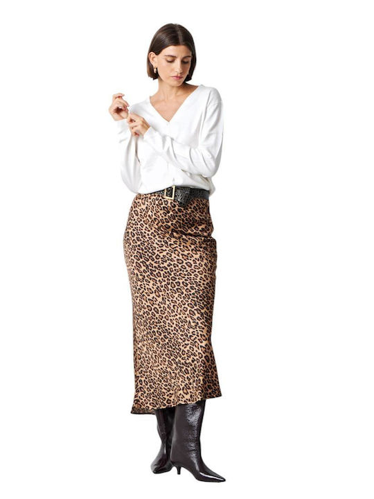 Passager High-waisted Skirt Leopard Coffee