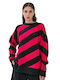 Women's Sweater Black/fuchsia