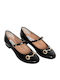 Women's Ballerina Shoes Patent Leather Mary Jane Anatomic Black