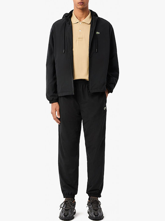Sweatpants Glossy with Elastic Black