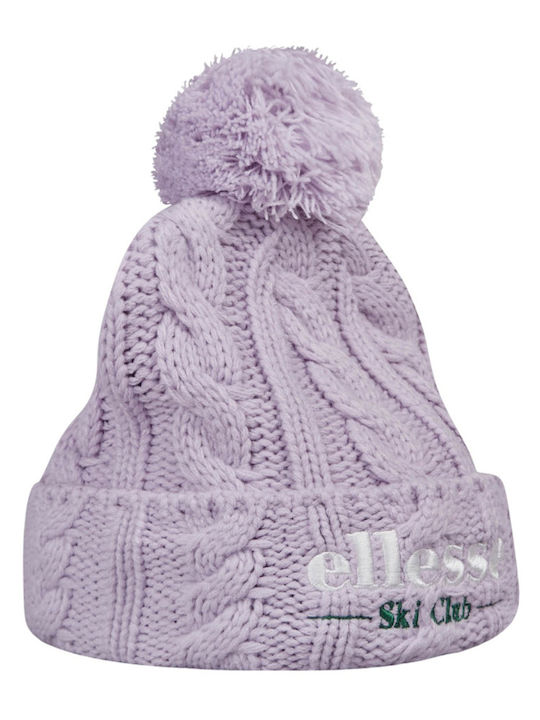 Ski Club Sanga Pom Pom Beanie Frauen Beanie Gestrickt in Flieder Farbe