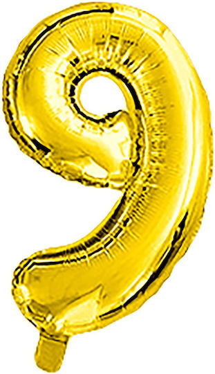 Balloon Foil Number 9 Gold