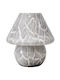 Viokef Glass Table Lamp with Gray Shade and Base