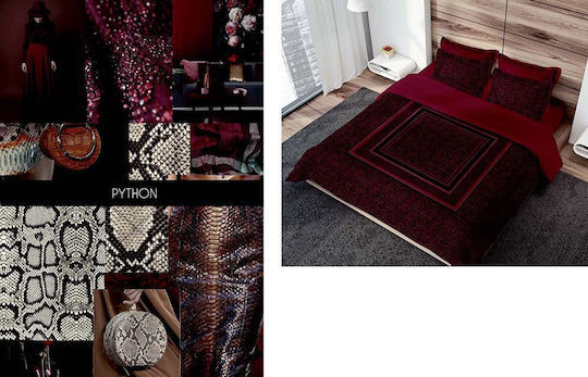Makis Tselios Home Σετ Πάπλωμα Υπέρδιπλο 220x240εκ. Python Beige 3τμχ
