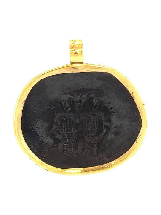 Drandakis Charm Talisman Constantine Made of 9K Gold