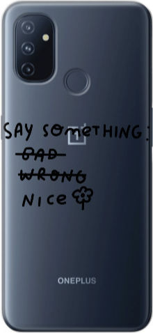 Oneplus Nord 100 Say Something Transparent Silicone Tpu Θήκη