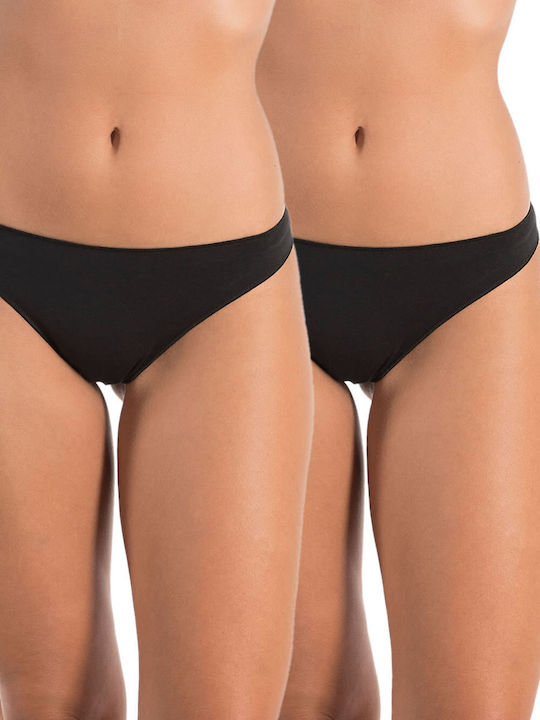GKapetanis Damen Brasilien 2Pack Nahtlos Schwarz