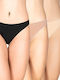 Damen Brasilien 3Pack Nahtlos black-beige-dark beige