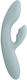 App-controlled Rabbit Vibrator Heating Svakom Chika Liquid Silicone 187x31x59 Mm Turquoise Gray