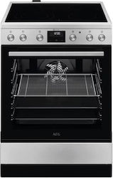 AEG Ελεύθερη με Κεραμικές Εστίες Inox CCB6446CBM AEG Ελεύθερη με Κεραμικές Εστίες Inox CCB6446CBM