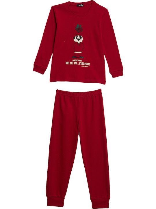 Crazy Farm Kids' Pajamas Winter red