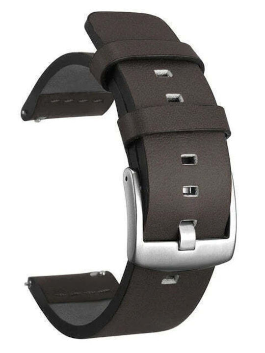 Leather Strap Gray 22mm
