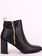 Sweet Shoes Leather Women's Ankle Boots Black