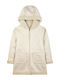 Kids Casual Short Coat with Lining and Hood Vaniglia