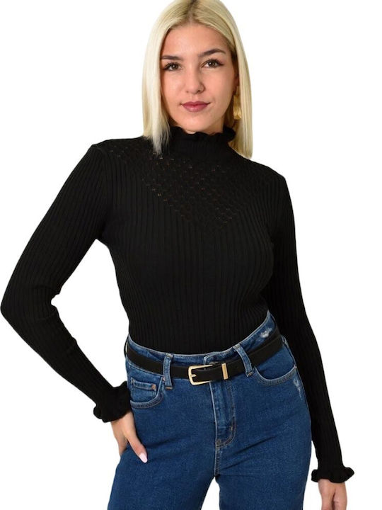 Potre Women's Crop Sweater Black