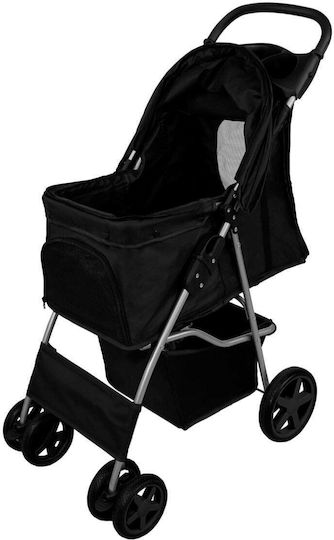 Waterproof Dog Carrying Black Stroller for 15kg Pets W45cm
