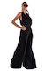 Damen Stoff Hose Schwarz