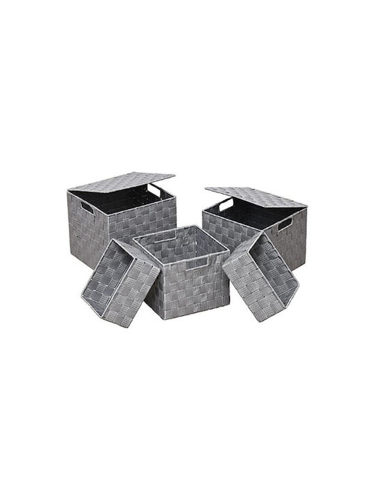Atmosphera Storage Basket Fabric Gray 20x16x10cm 1pcs