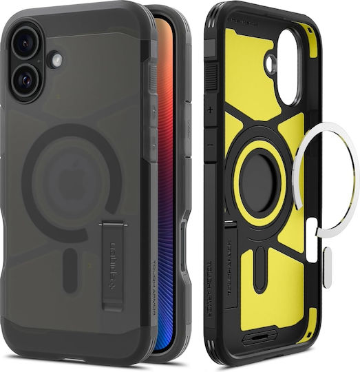 Spigen Tough Armor AI MagFit Back Cover Silicone / Plastic 1.2mm Frost Black (iPhone 16)