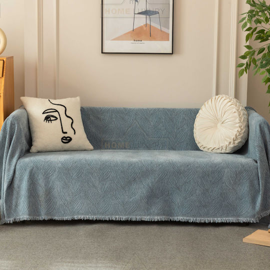 My Home Luxury Pommard Ριχτάρι Διθέσιου Καναπέ Ζακάρ 180x240εκ. Γκρι