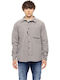Μακρυμάνικo Κοτλέ Overshirt σε Κανονική Γραμμή Grey
