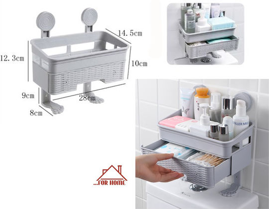 ForHome Wall Mounted Bathroom Shelf Plastic 28x14.5x12.3cm