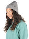 Beanie Beanie with Rib Knit in Gray color