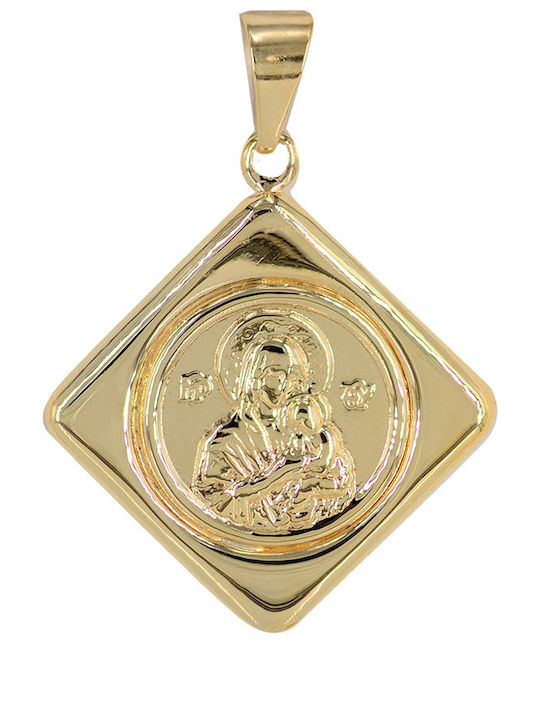 Tasoulis Jewellery Collection Μενταγιόν Παιδικό Φυλαχτό με την Παναγία από Χρυσό 9K 9K525-1SPA