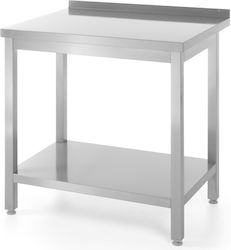 Stainless Steel Wall-mounted Kitchen Work Table Edge Shelf 100x60cm Hendi 811467 Stainless Steel Wall-mounted Kitchen Work Table Edge Shelf 100x60cm Hendi 811467