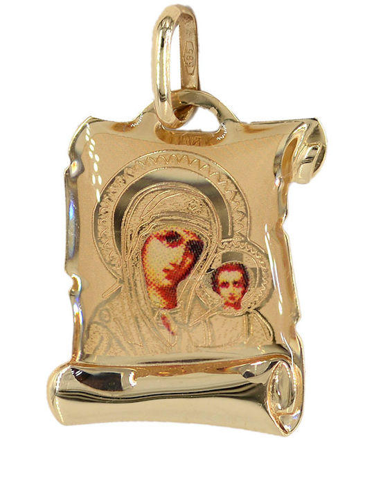 Tasoulis Jewellery Collection Charm Φυλαχτό Παναγία από Χρυσό 14Κ