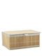 Atmosphera Decorative Basket Bamboo Beige 34x26x16cm