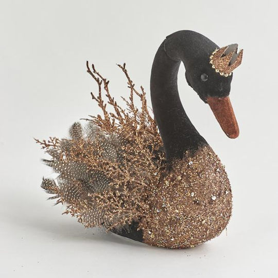 Eurolamp Коледна Фигура Swan Черен Височина 28см. 46бр