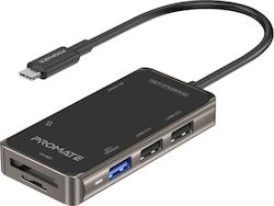 Promate PrimeHub-Lite USB-C Докинг станция с HDMI 4K PD Promate PrimeHub-Lite USB-C Докинг станция с HDMI 4K PD