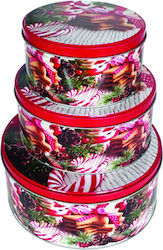 Set aus 3 runden Blech-Aufbewahrungsboxen 00001885 Set aus 3 runden Blech-Aufbewahrungsboxen 00001885
