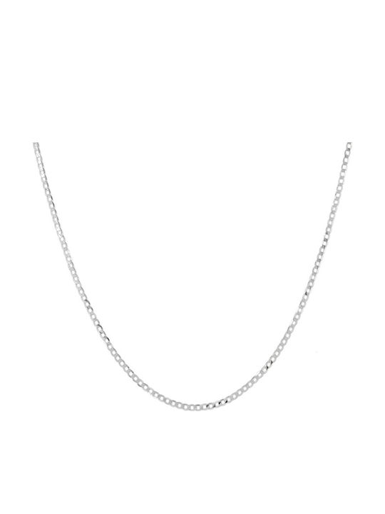 Tasoulis Jewellery Collection Λευκόχρυση Αλυσίδα Λαιμού 9Κ