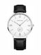 Bering Time Men's Watch 40mm Battery with Black Leather Strap