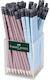 Faber-Castell Pencil HB Set with Eraser Silver 72pcs