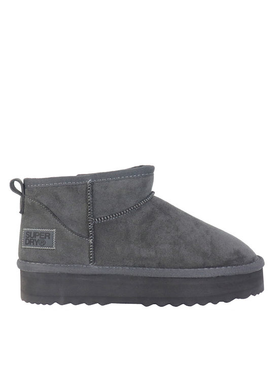 Superdry Suede Women's Ankle Boots Gray