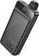 Hoco J123B Соларна Външна Батерия 30000mAh 20W с 3 USB-A Изходни Порта и USB-C Изходен Порт Захранване с Висока Мощност Бързо Зареждане Черна
