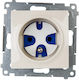 Simon 54 Single Power Socket Data U 16A IP20 Authorization Key Cream Dgd1.01/41