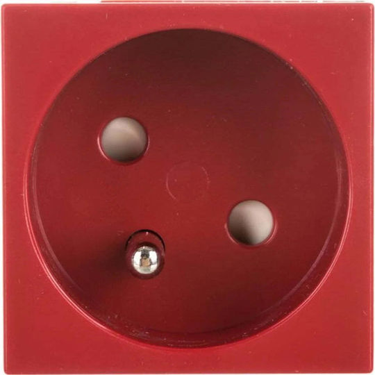 Priză Tehalit.gb-eg U 33st Simplă 45x45mm Fără Halogen Roșu Eer1333020
