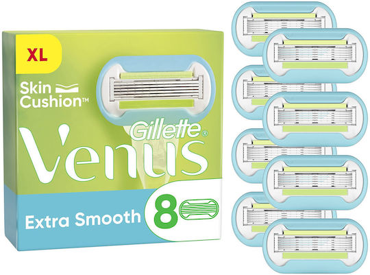 Venus Extra Smooth Ανταλλακτικές Κεφαλές με 5 Λεπίδες & Λιπαντική Ταινία 8τμχ