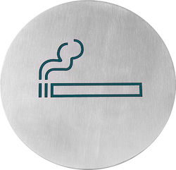 Self-adhesive Information Sign Smokers Stainless Steel Diameter 160mm Hendi 663820