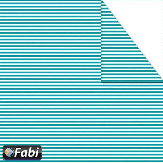 Χαρτόνι Fabi 50x70εκ Ριγέ Mini Πετρόλ 1456035